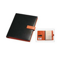 Black Folio Pad Holder w/ Orange Interior (9.3"x6.9")
